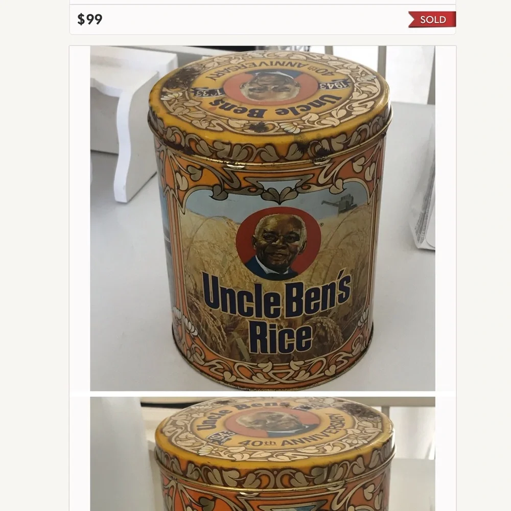 40th Anniversary Uncle Ben’s RICE TIN Canister, Vintage Collectible Tin VNVC